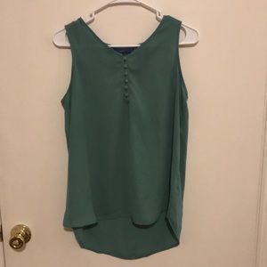 Apt 9 blue green sleeveless blouse.